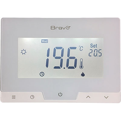Cronotermostato Glam Bravo 5/35°C LCD 3,8" 124X88X24 MM-0