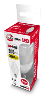 Lampada LED 8 W oliva Onda Century E14-5814