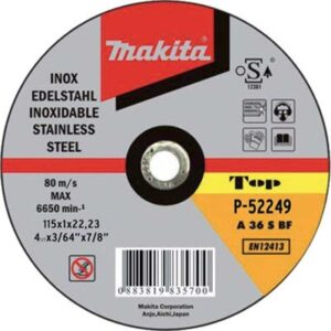Disco abrasivo per taglio ferro Makita 115X22,2 MM-0