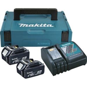 Kit energy LXT ® 197624-2 Makita 2x5,0Ah con caricabatterie rapido e due batterie da 5,0Ah in valigetta Makpac-0